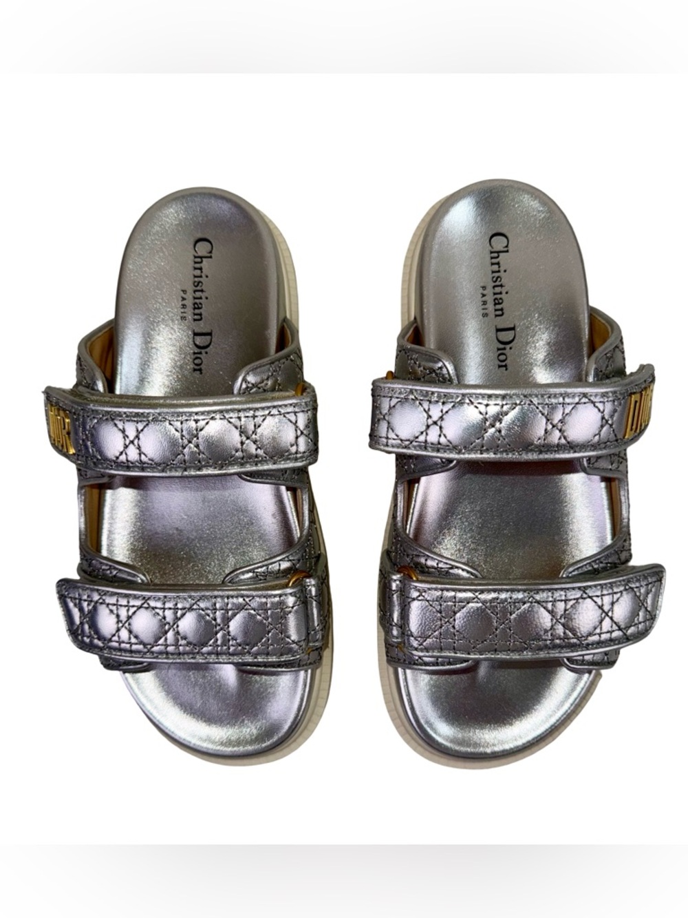 “DIOR OR “DIORACT SANDALS IN SILVER - Picture 2 of 10